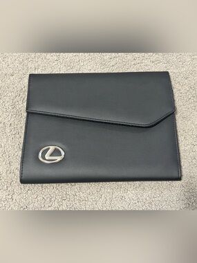 Lexus Genuine Black Leather Owner Manual Wallet